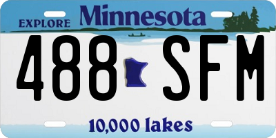 MN license plate 488SFM
