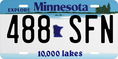MN license plate 488SFN