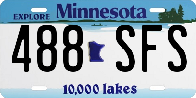 MN license plate 488SFS