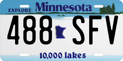 MN license plate 488SFV