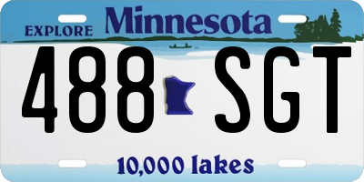 MN license plate 488SGT