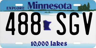 MN license plate 488SGV
