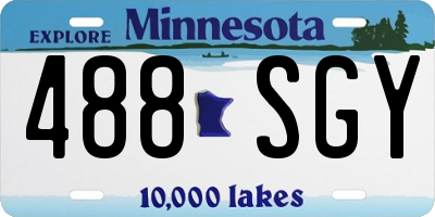 MN license plate 488SGY