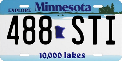 MN license plate 488STI