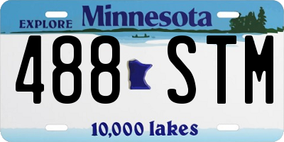 MN license plate 488STM