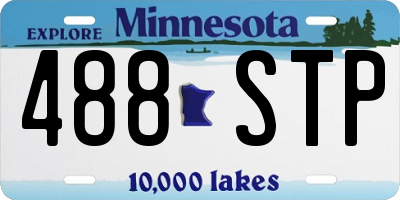 MN license plate 488STP