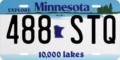 MN license plate 488STQ