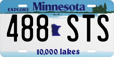 MN license plate 488STS