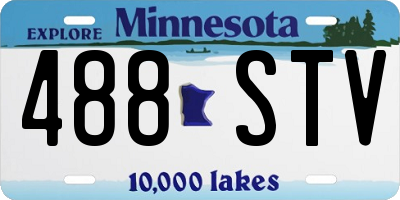 MN license plate 488STV