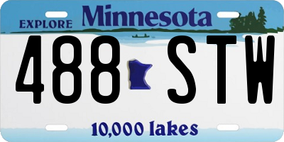 MN license plate 488STW