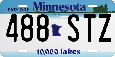 MN license plate 488STZ