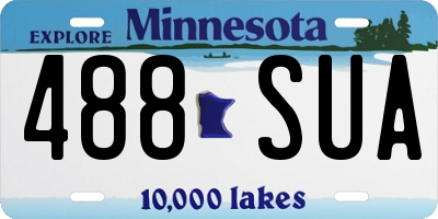 MN license plate 488SUA