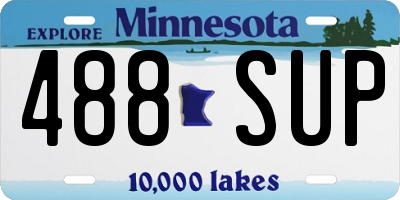 MN license plate 488SUP
