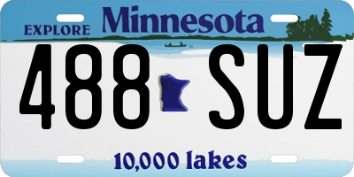 MN license plate 488SUZ