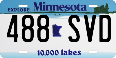 MN license plate 488SVD
