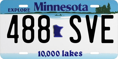 MN license plate 488SVE
