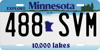 MN license plate 488SVM