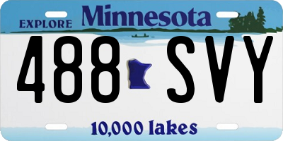 MN license plate 488SVY