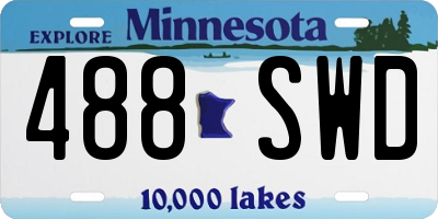 MN license plate 488SWD