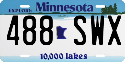 MN license plate 488SWX