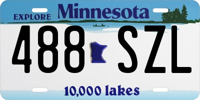 MN license plate 488SZL