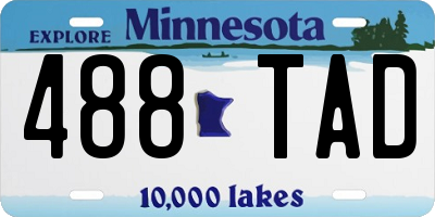 MN license plate 488TAD