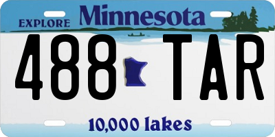 MN license plate 488TAR