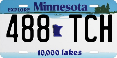 MN license plate 488TCH