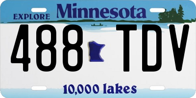 MN license plate 488TDV
