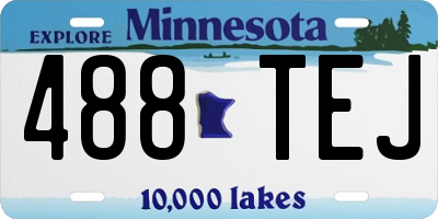 MN license plate 488TEJ
