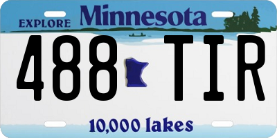 MN license plate 488TIR