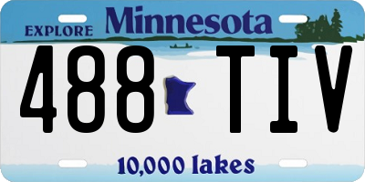 MN license plate 488TIV