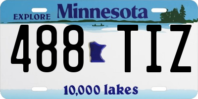 MN license plate 488TIZ