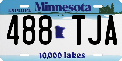 MN license plate 488TJA