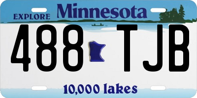 MN license plate 488TJB