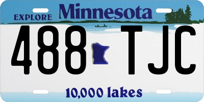 MN license plate 488TJC