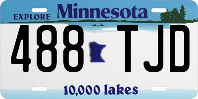 MN license plate 488TJD