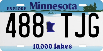 MN license plate 488TJG
