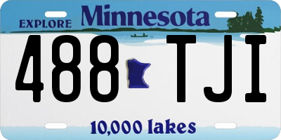 MN license plate 488TJI