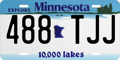 MN license plate 488TJJ