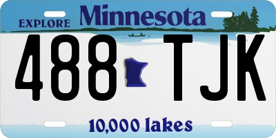MN license plate 488TJK