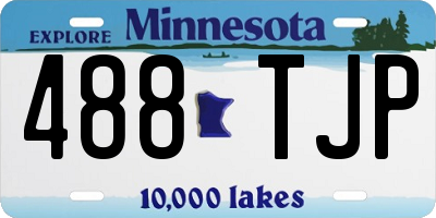MN license plate 488TJP