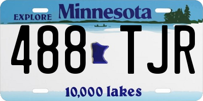 MN license plate 488TJR