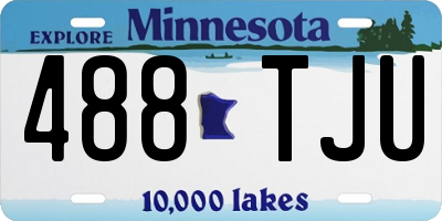 MN license plate 488TJU