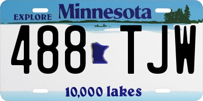 MN license plate 488TJW