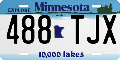 MN license plate 488TJX