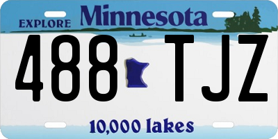 MN license plate 488TJZ