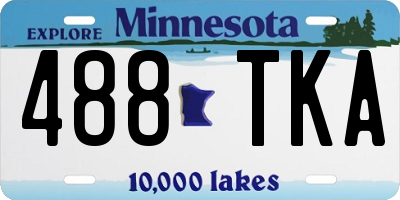 MN license plate 488TKA
