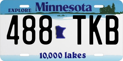 MN license plate 488TKB