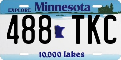MN license plate 488TKC